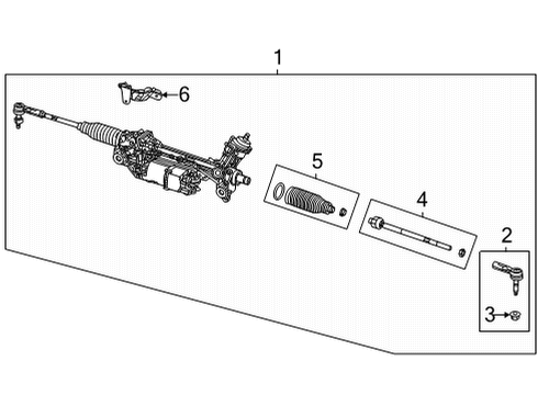 2023 Jeep Wagoneer Gear - Rack And Pinion Diagram for 68565874AD