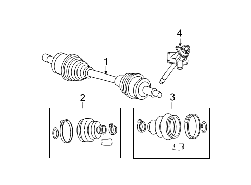 2009 Dodge Charger Drive Axles - Front Diagram