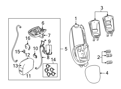 2003 Chrysler Town & Country Control Unit, Front Diagram for 5005009AC