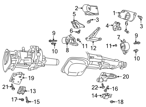 2002 Dodge Durango Mount Bracket, Passenger Side Diagram for 52019958AC