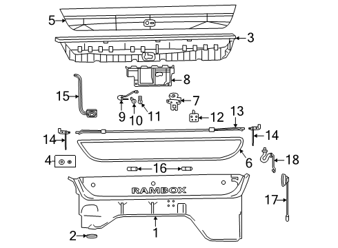 2025 Ram 1500 Storage Compartment Diagram