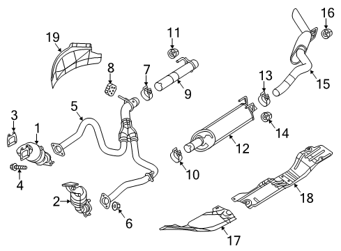 2013 Ram 1500 Tail Pipe, Rear Diagram for 55398328AD