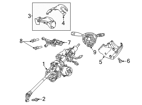 2017 Jeep Compass Ignition Switch Diagram for 68539348AA