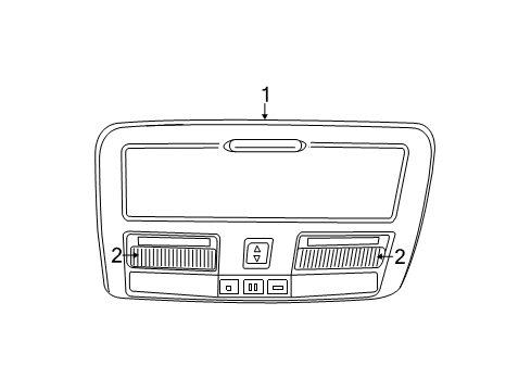 2014 Dodge Charger Overhead Console, Upper Diagram for 1RC67DX9AG