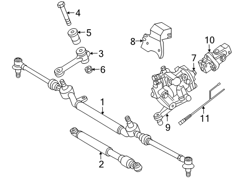 2004 Chrysler Crossfire Steering Gear Diagram for 5096644AA