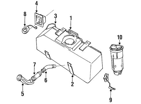1988 Dodge Dakota Fuel Gauge Sending Unit Diagram for 4051871