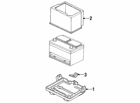 1996 Chrysler LHS Battery Cable Diagram for 4759214