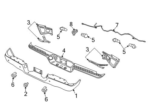 2015 Ram 2500 Step Pad, Rear Diagram for 68170762AB