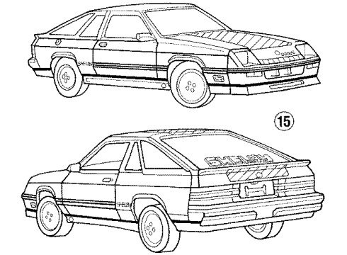 1984 Dodge Omni Stripe Tape Diagram