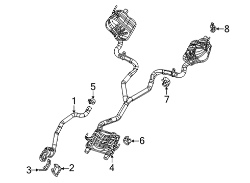 2023 Jeep Grand Cherokee L Muffler & Pipe Assembly Diagram for 68544231AD