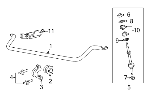 2023 Ram 3500 Stabilizer Bar Bolt, Upper Diagram for 6505961AA