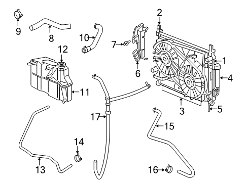 2009 Chrysler 300 Heater Hose Diagram for 55038132AA