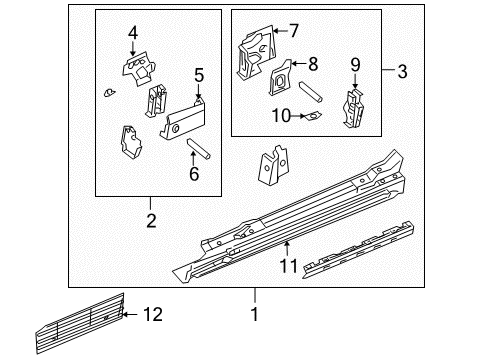 2008 Chrysler Crossfire Jack Support, Rear Driver Side Diagram for 5096767AA