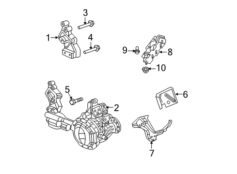 2012 Ram 1500 Transmission Mount Diagram for 55398318AE