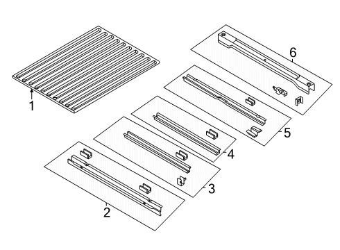 2013 Ram 1500 Crossmember Rear Box with 90 Degree Brackets Diagram for 68174985AA
