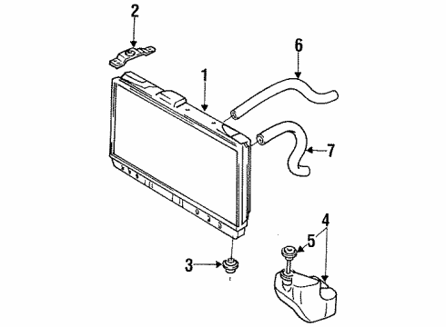 1993 Dodge Stealth Radiator & Components Diagram 2 - Thumbnail
