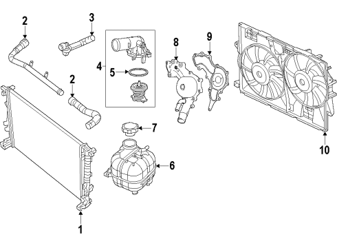 2015 Jeep Cherokee Upper Hose Diagram for 68191620AC