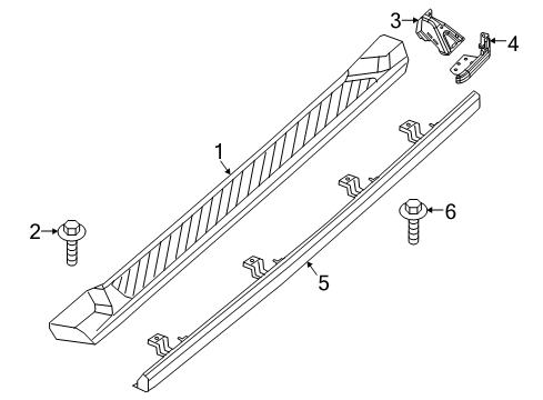 2024 Jeep Gladiator Side Sill, Driver Side Diagram for 68341315AB