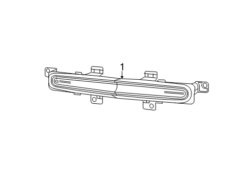 2014 Dodge Avenger High Mount Lamp, Center Diagram for 5182516AD