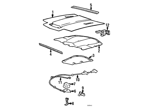 1987 Chrysler Conquest Hood & Components Diagram