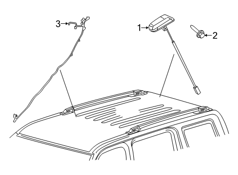 2012 Jeep Compass Antenna Cable Diagram for 68066437AA