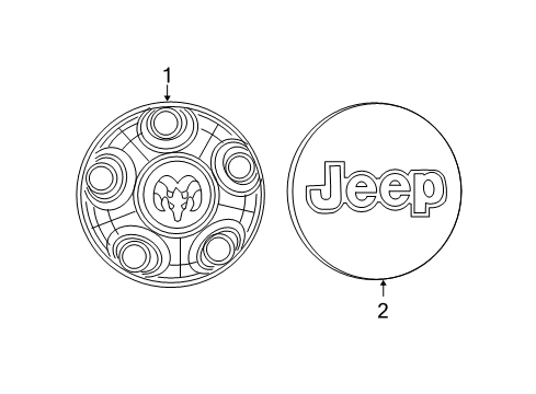 2015 Jeep Wrangler Center Cap Diagram for 5HT59RXFAC