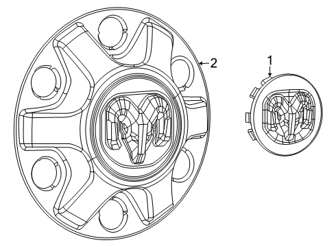 2025 Ram 1500 Wheel Covers & Trim Diagram