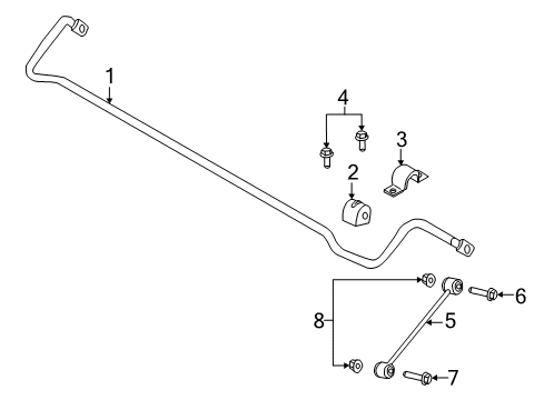 2012 Chrysler 300 Stabilizer Link Bolt, Rear Diagram for 6102239AA