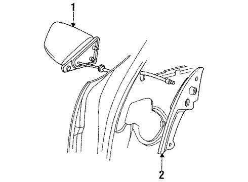 1991 Chrysler New Yorker Outside Mirrors Diagram