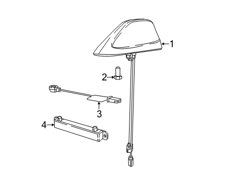 2020 Chrysler Pacifica Antenna Diagram for 1YG05GW7AB