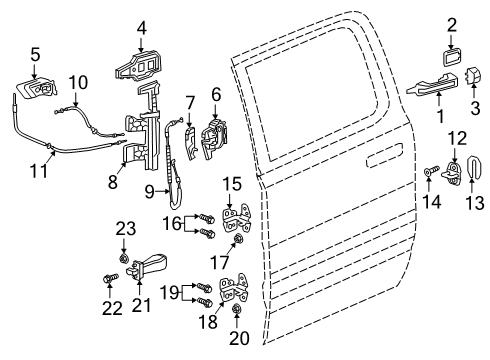 2022 Ram 1500 Window Switch, Front Passenger Side Diagram for 68214156AC