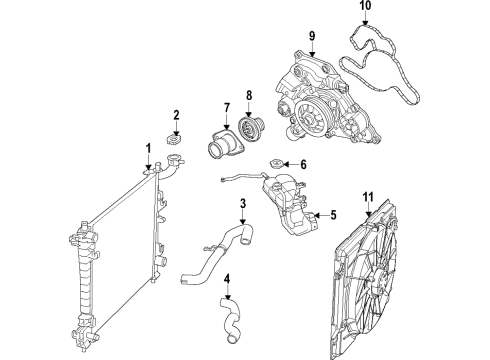 2018 Dodge Durango Fan Assembly Diagram for 52014787AC