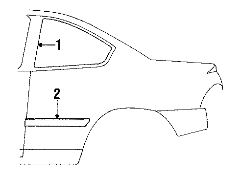1995 Dodge Neon Mud Guard Diagram for 82300551