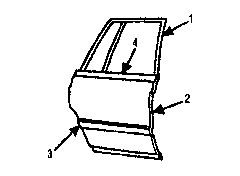 1989 Dodge Aries Door & Components Diagram