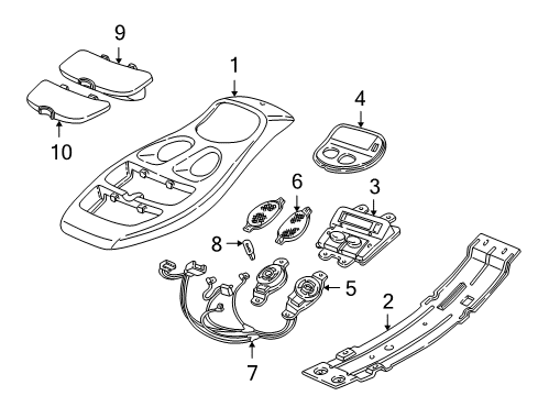 1998 Dodge Dakota Gauge Unit Diagram for 56021920AA