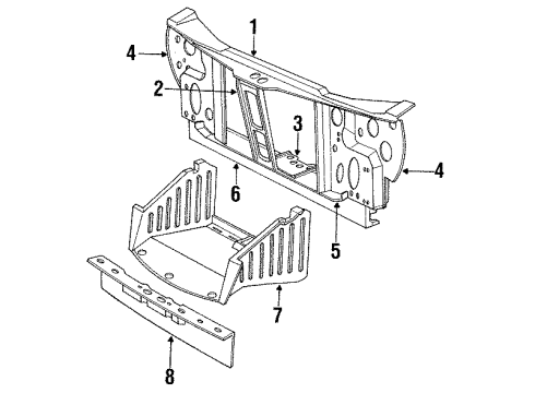 1990 Chrysler TC Maserati Radiator Support Diagram