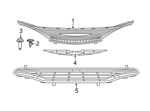 2020 Chrysler Pacifica Lower Grille, Front Diagram for 68312410AC