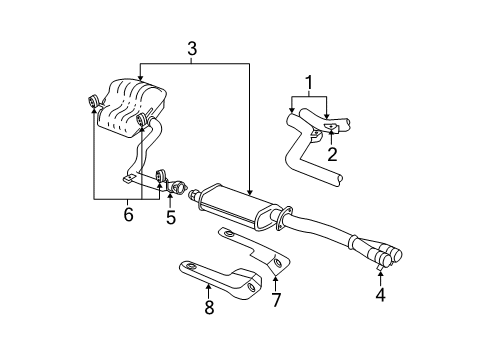 2006 Dodge Charger Catalytic Converter, Passenger Side Diagram for 4578466AA