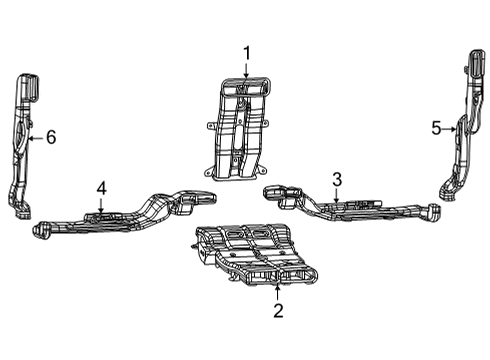 2024 Jeep Grand Wagoneer Air Distributor, Center Diagram for 68430448AB