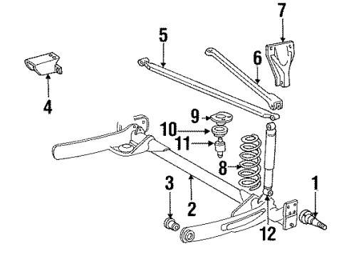 1989 Dodge Spirit Shock Absorber Diagram for 4694773
