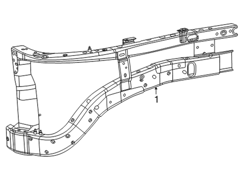 2022 Jeep Grand Wagoneer Frame - Fender Diagram for 68600920AA