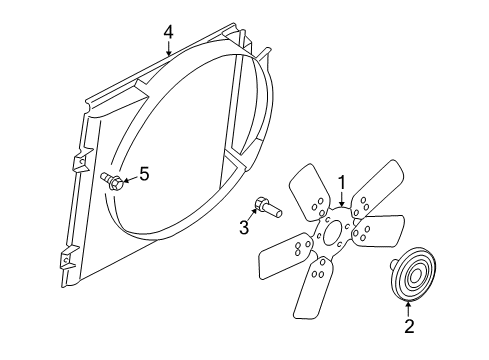 2003 Dodge Durango Fan Clutch Diagram for 52029085AA