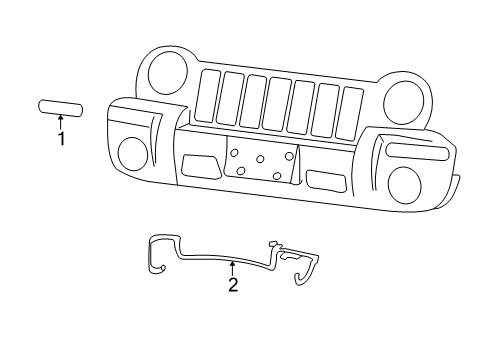2003 Jeep Liberty Parking & Side Lamp, Front Passenger Side Diagram for 55155910AC