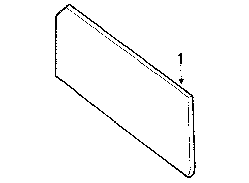 1985 Jeep J10 Interior Trim - Front Door Diagram