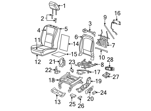 2012 Ram 1500 Seat Heat Switch, Driver Side Diagram for 4602970AA