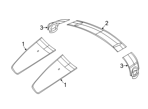 2012 Dodge Charger Stripe, Gray Diagram for 1VZ14JDPAA