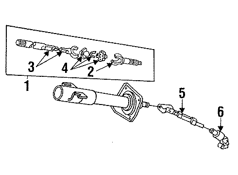 1989 Dodge Dakota Shaft & Internal Components Diagram