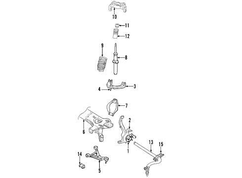 2002 Dodge Stratus Coil Spring, Front Diagram for 4879286AA