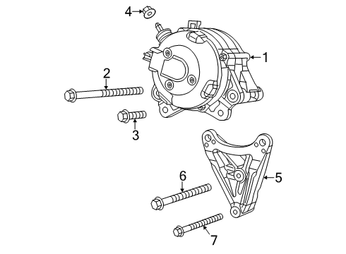 2025 Jeep Gladiator Alternator Diagram for 68429968AA