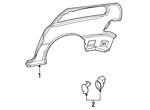 1998 Chrysler Town & Country Fuel Door Diagram for 4797712